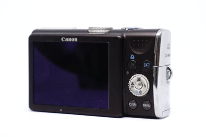 Canon Powershot SX200 IS Black Digital Camera back view