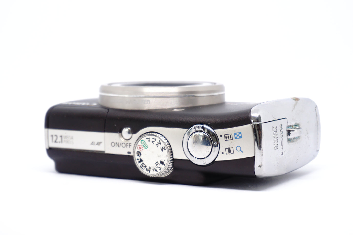 Canon Powershot SX200 IS Black Digital Camera top view