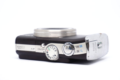 Canon Powershot SX200 IS Black Digital Camera top view