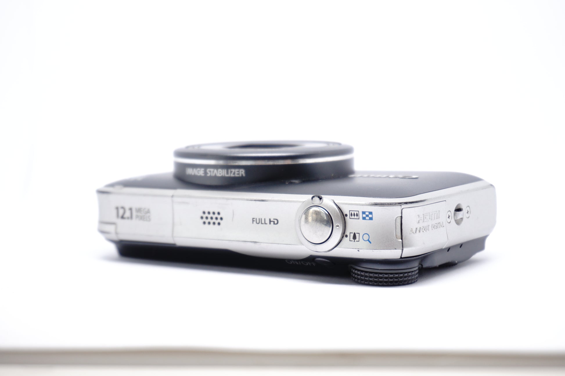 Canon Powershot SX220 HS Grey Digital Camera top view