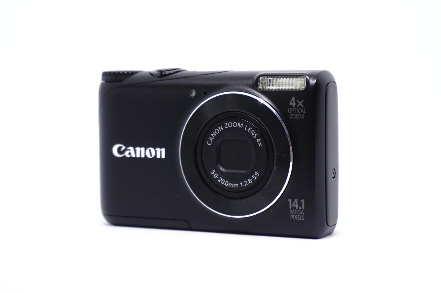 Canon Black 4X Zoom 14.1MP Compact Digital Camera front view