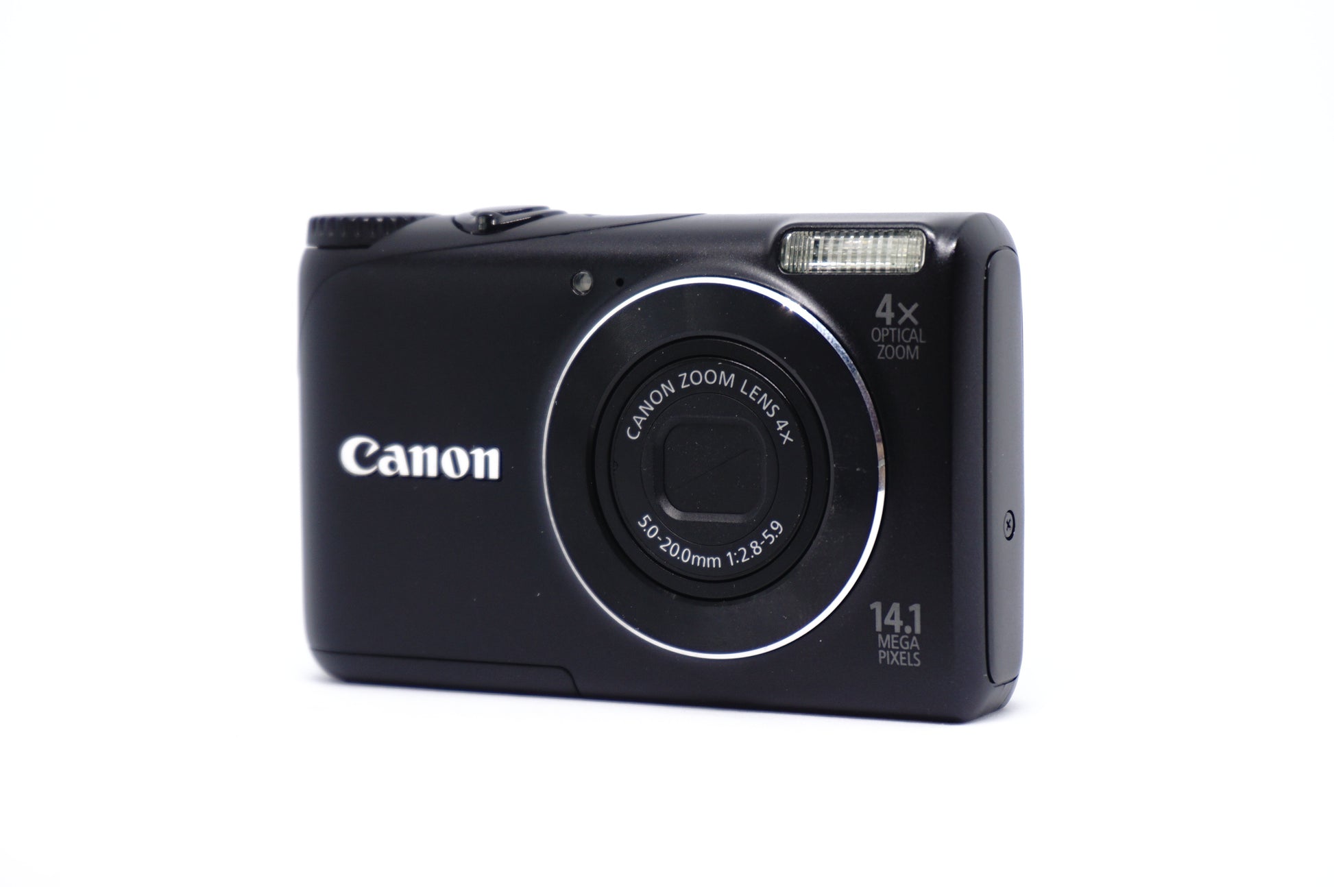 Canon Black 4X Zoom 14.1MP Compact Digital Camera front view
