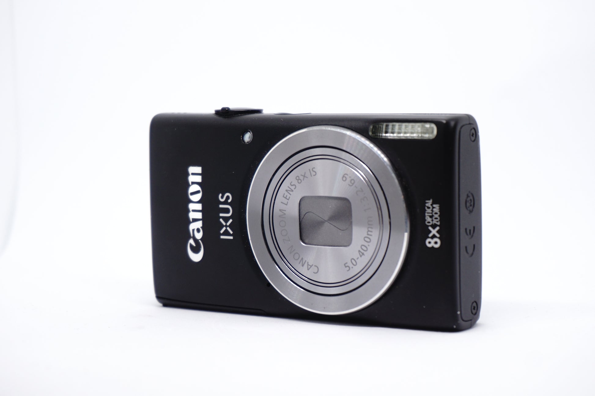 Canon IXUS Black 8X Compact Digital Camera front view
