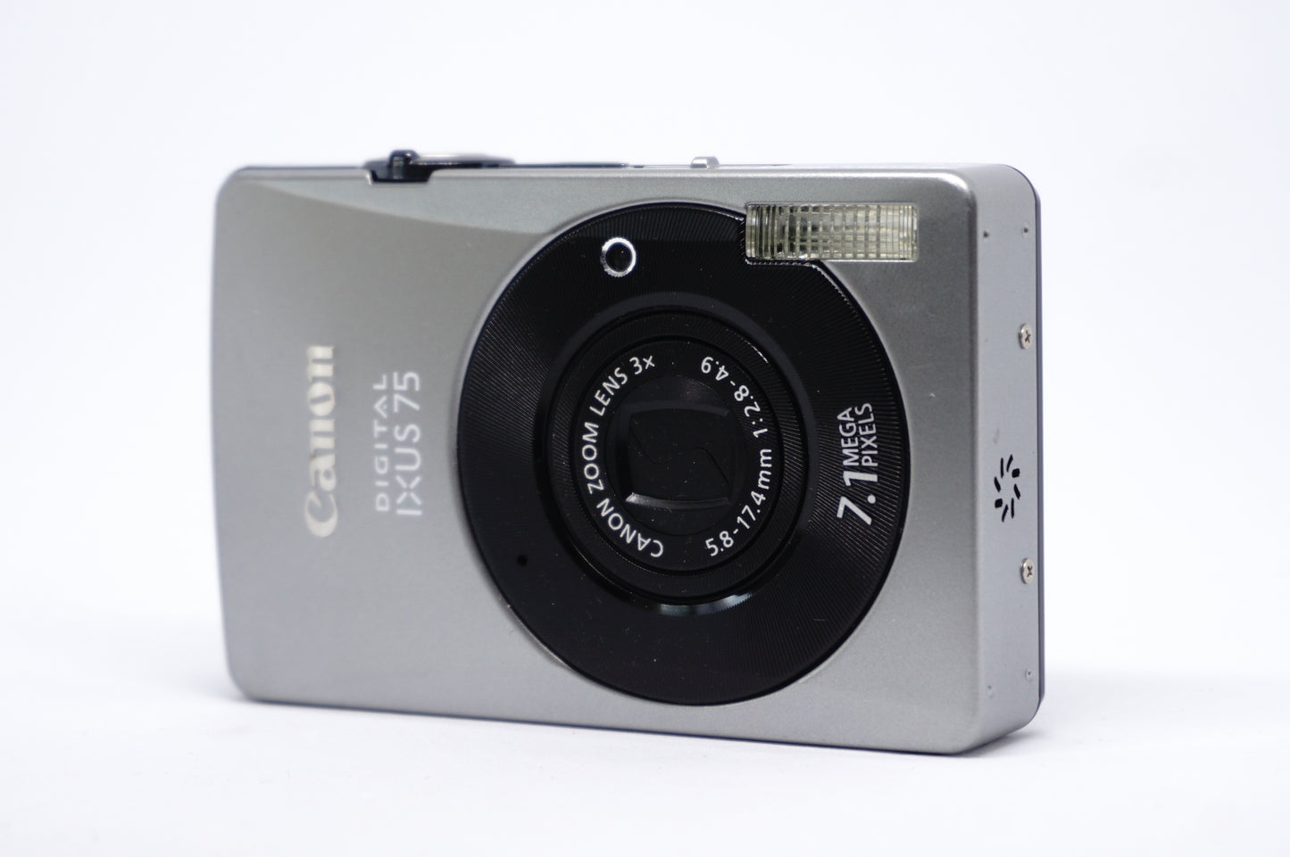 Canon IXUS 75 Silver Digital Camera front view