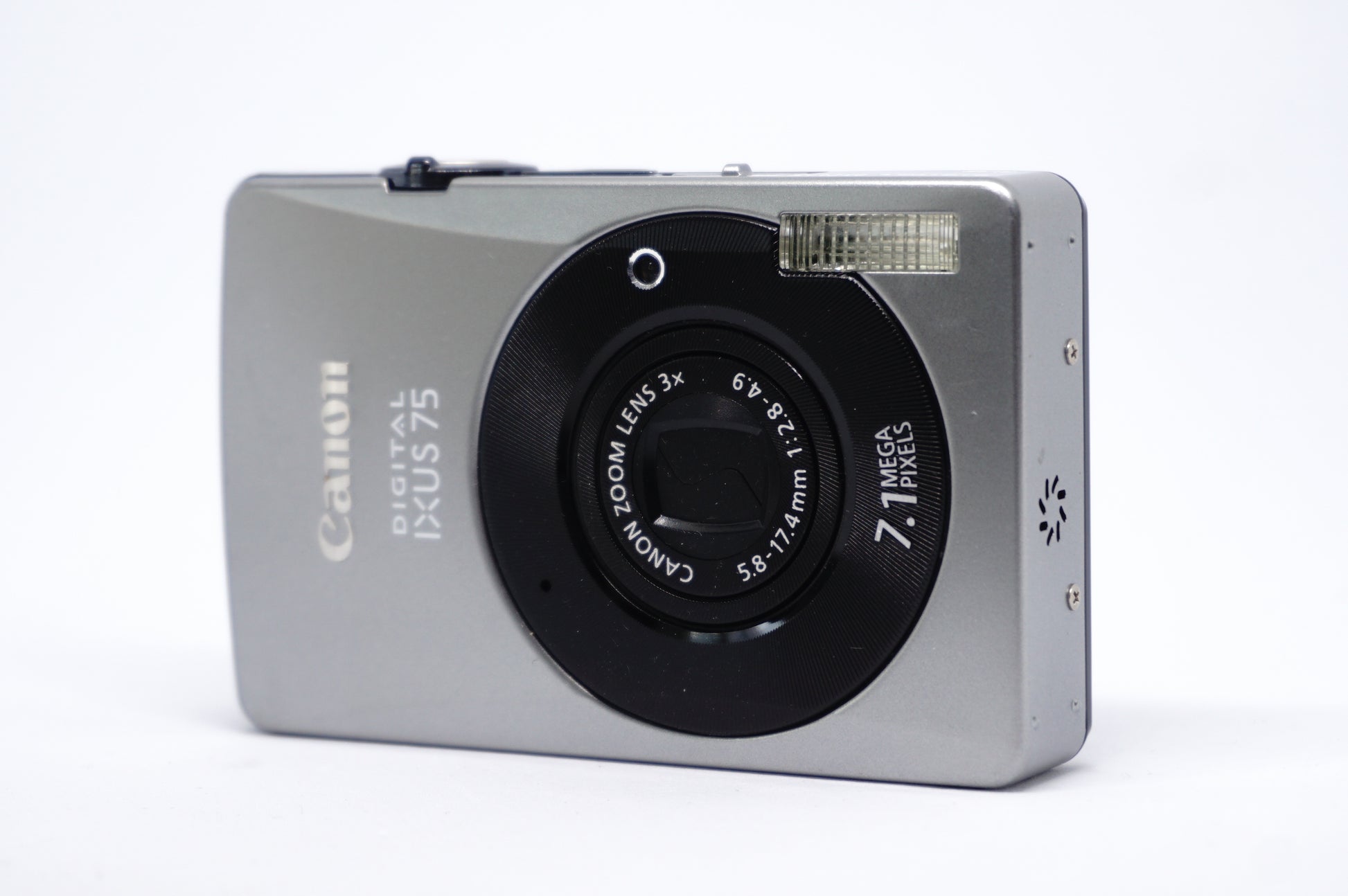 Canon IXUS 75 Silver Digital Camera front view