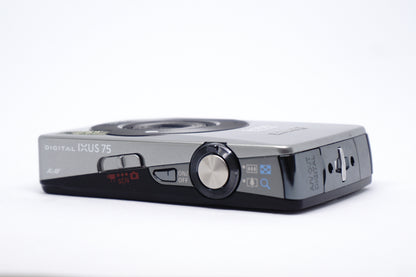 Canon IXUS 75 Silver Digital Camera top view