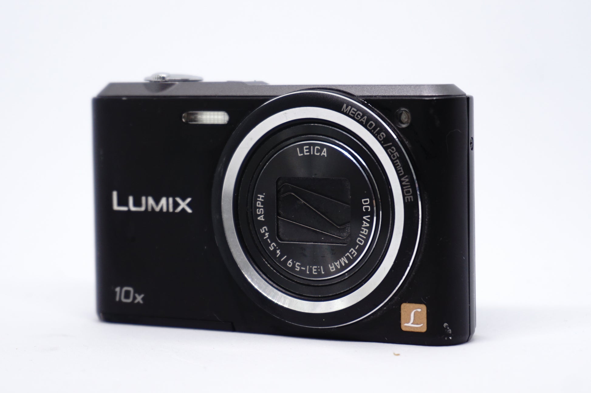 Panasonic Lumix Black 10X Compact Digital Camera front view