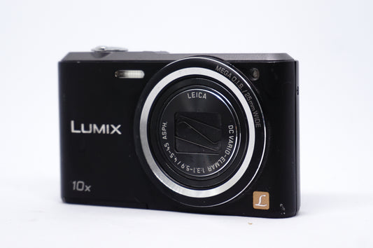 Panasonic Lumix Black 10X Compact Digital Camera front view