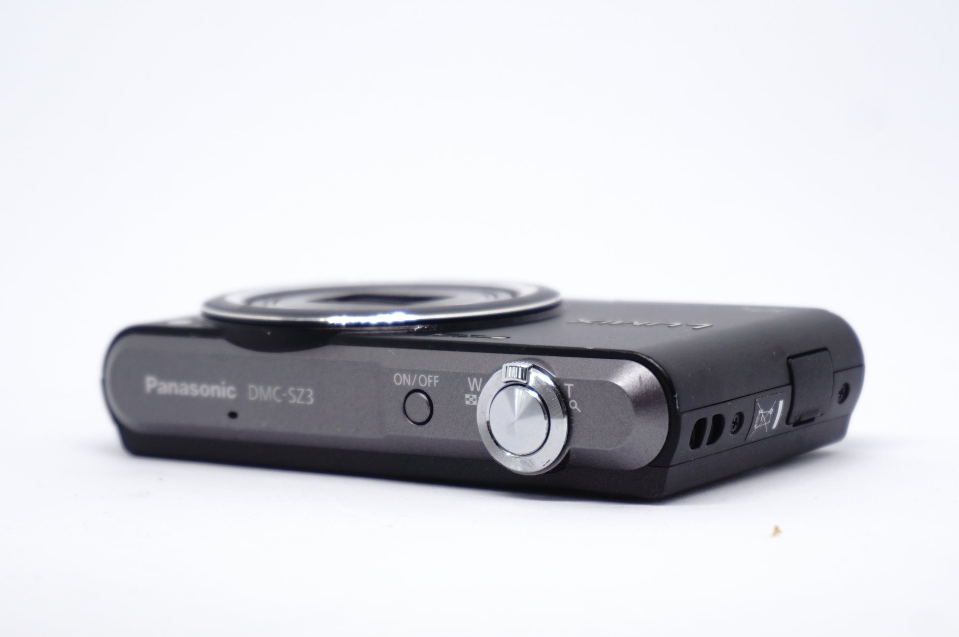 Panasonic Lumix Black 10X Compact Digital Camera top view