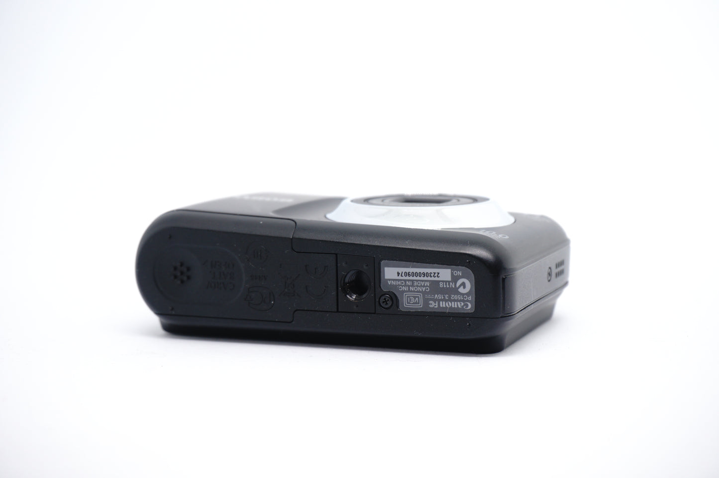 Canon PowerShot A800 Black Digital Camera underneath view