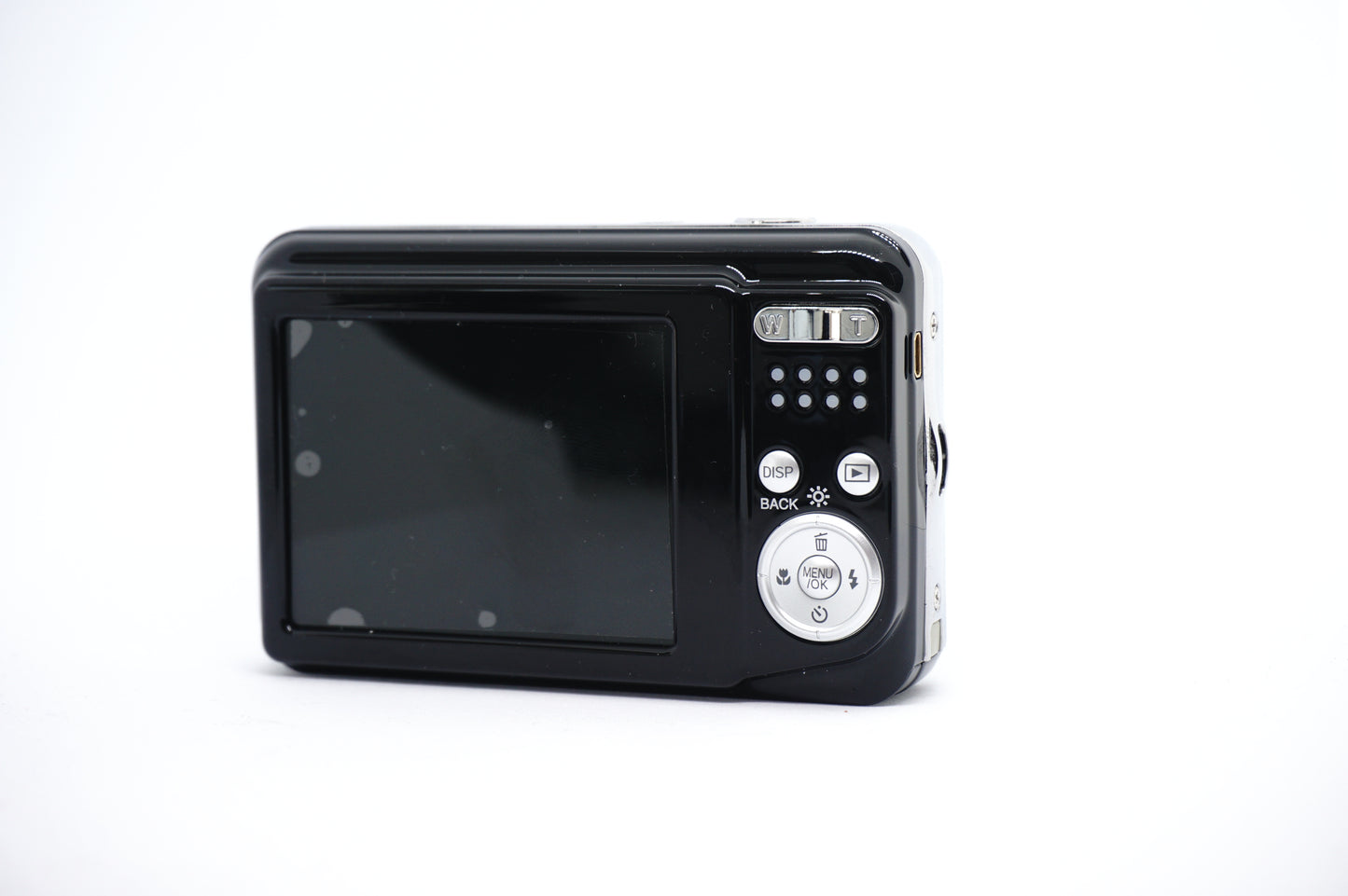 Fujifilm Black Silver-Ring 12MP Compact Digital Camera back view