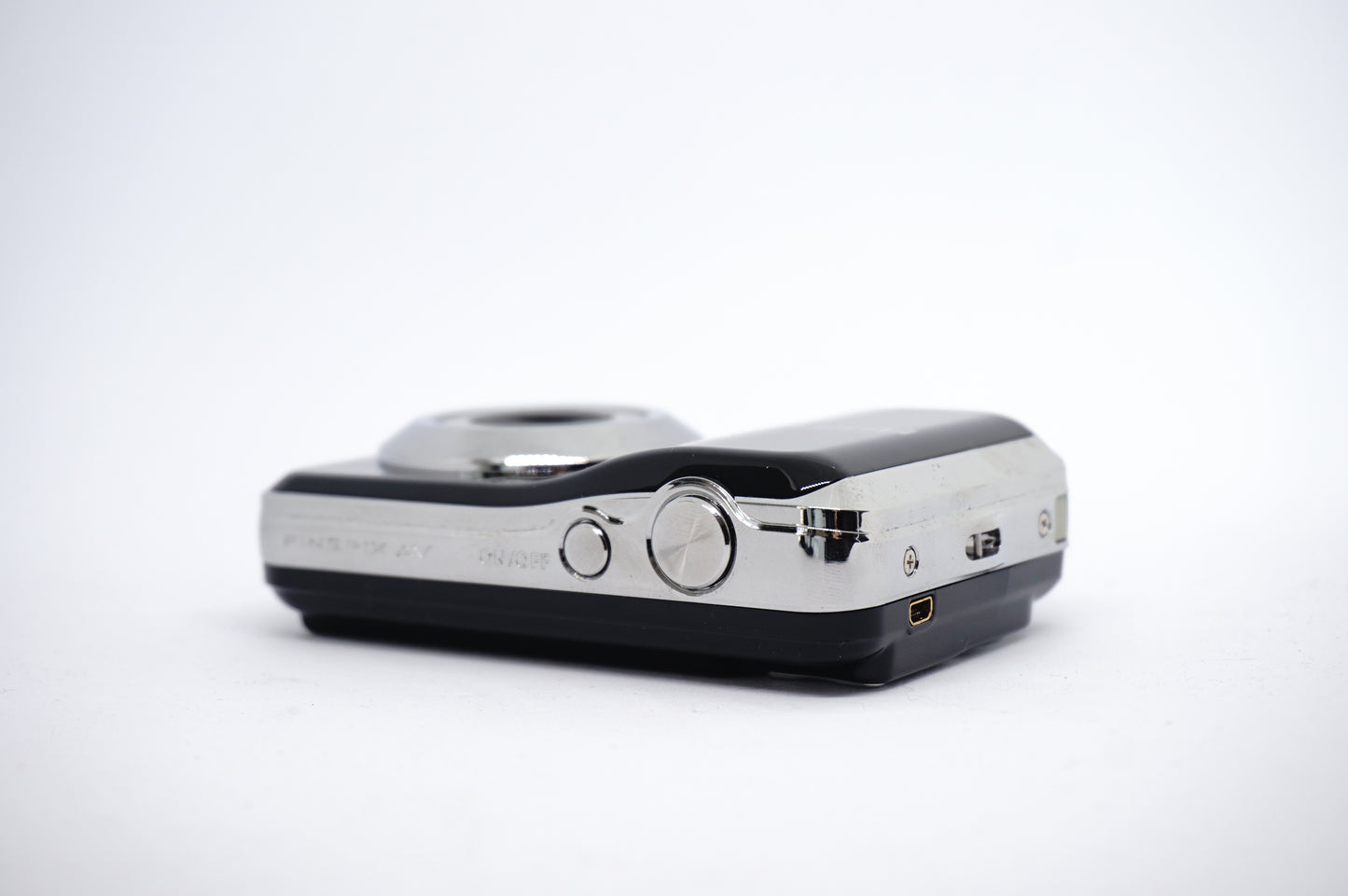 Fujifilm Black Silver-Ring 12MP Compact Digital Camera top view