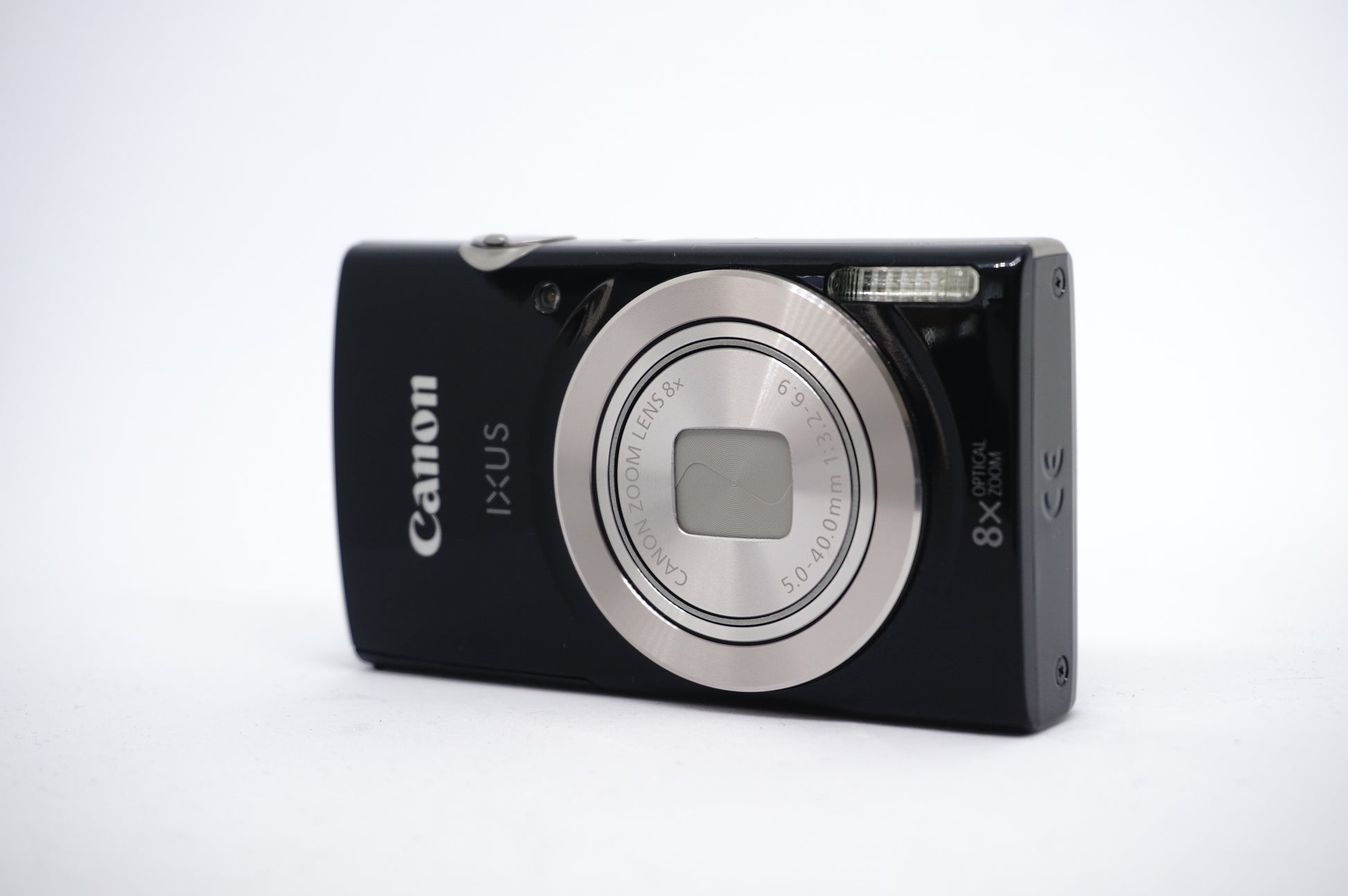 Canon IXUS Black 8x Compact Digital Camera front view