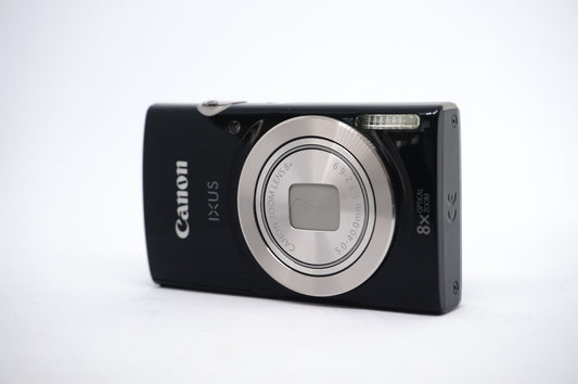 Canon IXUS Black 8x Compact Digital Camera front view
