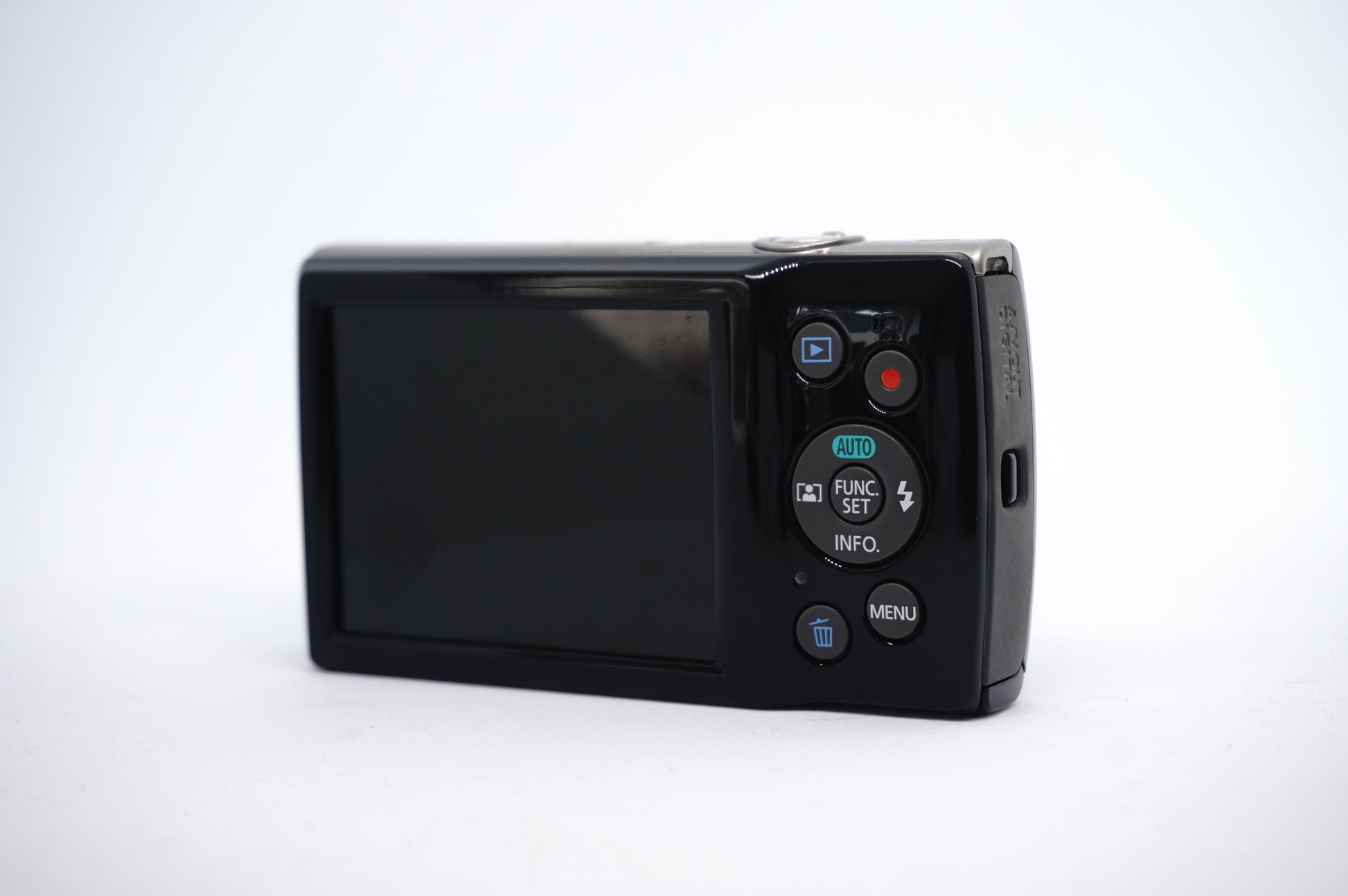 Canon IXUS Black 8x Compact Digital Camera back view