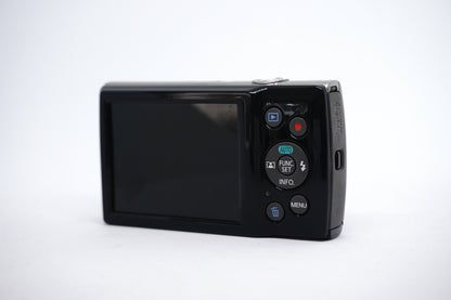 Canon IXUS Black 8x Compact Digital Camera back view