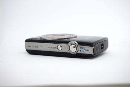 Canon IXUS Black 8x Compact Digital Camera top view