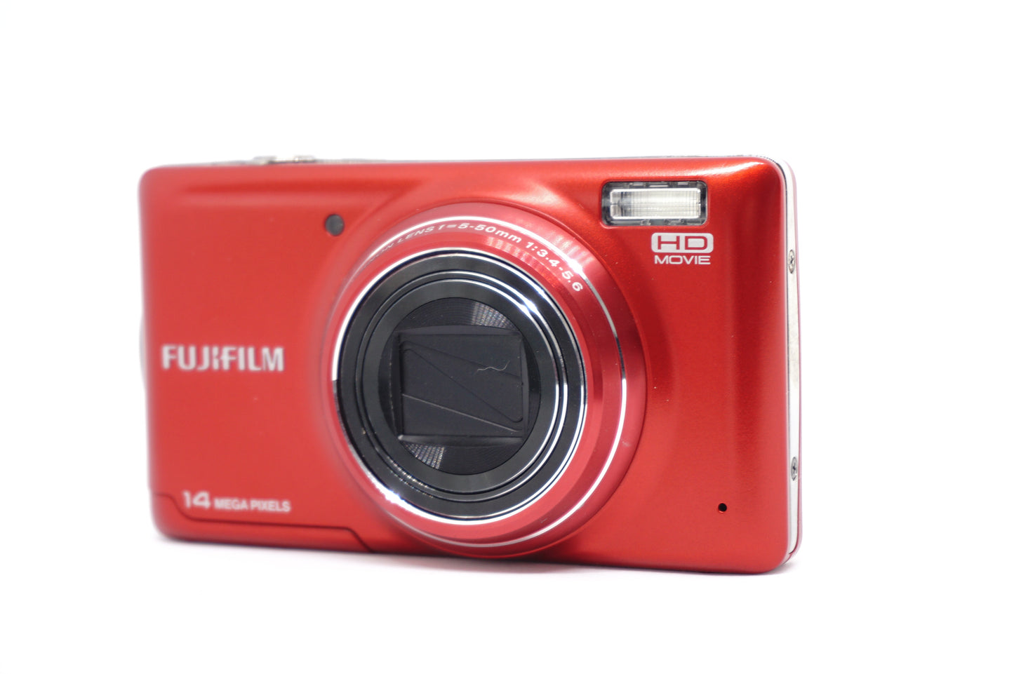 Fujifilm Red 14MP Compact Digital Camera front view