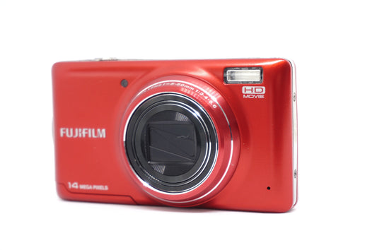 Fujifilm Red 14MP Compact Digital Camera front view