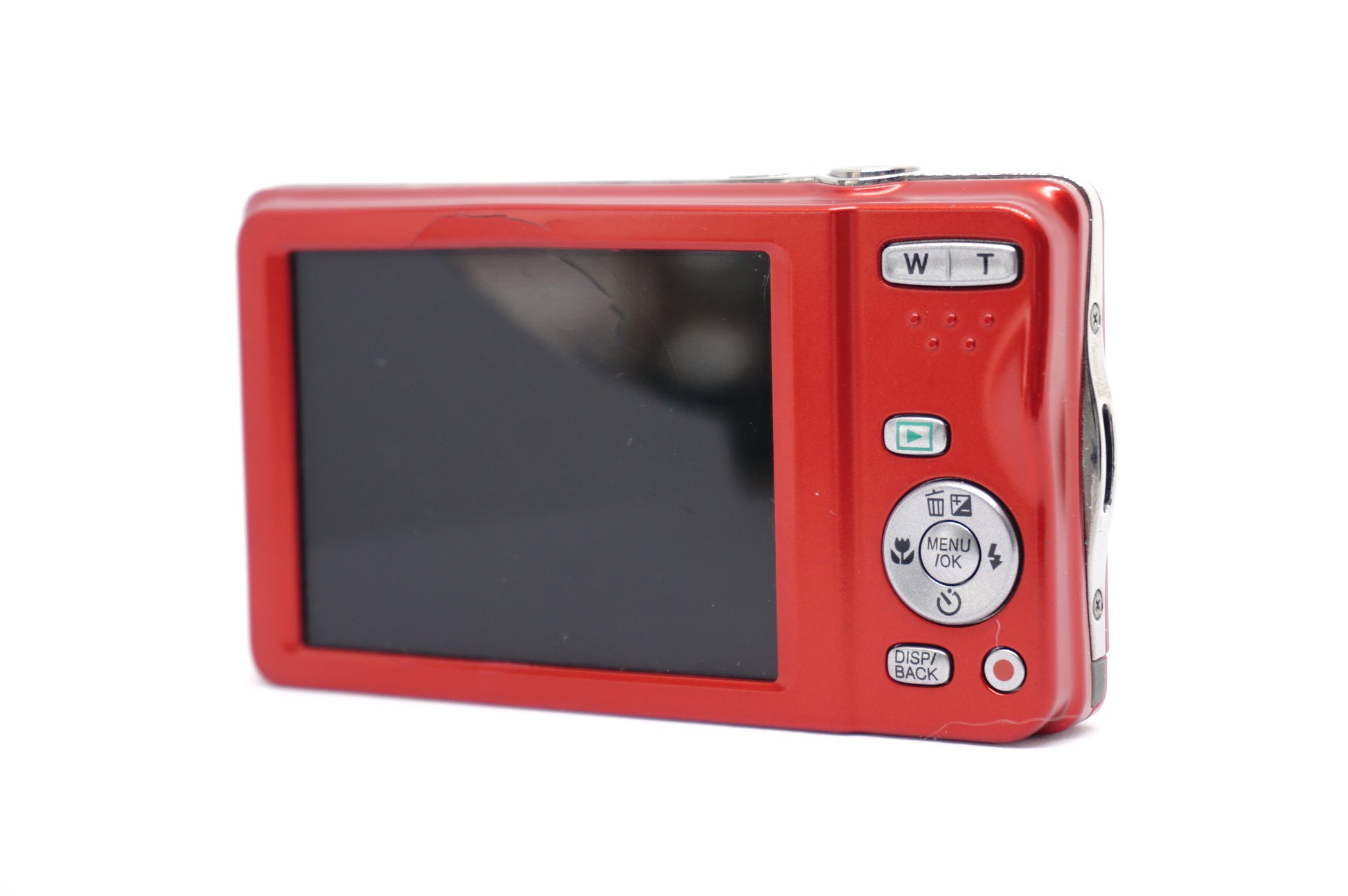 Fujifilm Red 14MP Compact Digital Camera back view