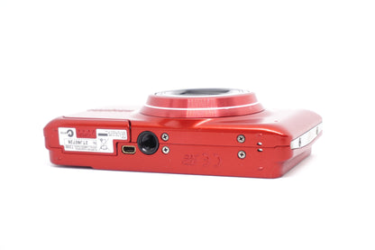 Fujifilm Red 14MP Compact Digital Camera underneath view