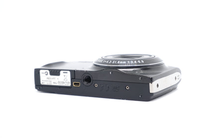 Fujifilm Black 12x Compact Digital Camera underneath view
