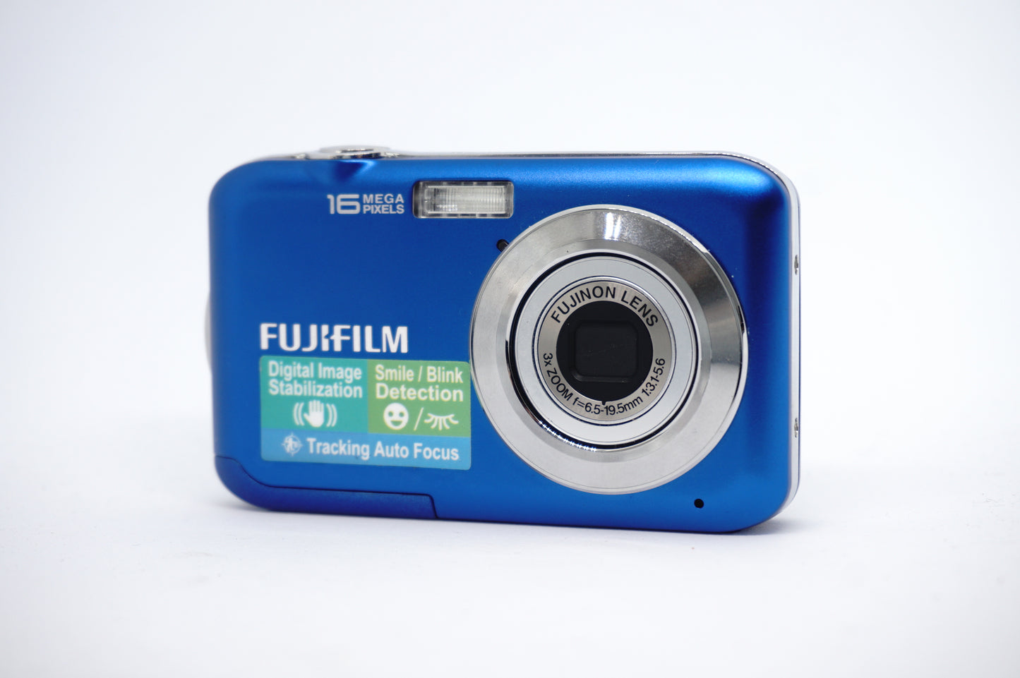 Fujifilm Blue 16MP Compact Digital Camera front view