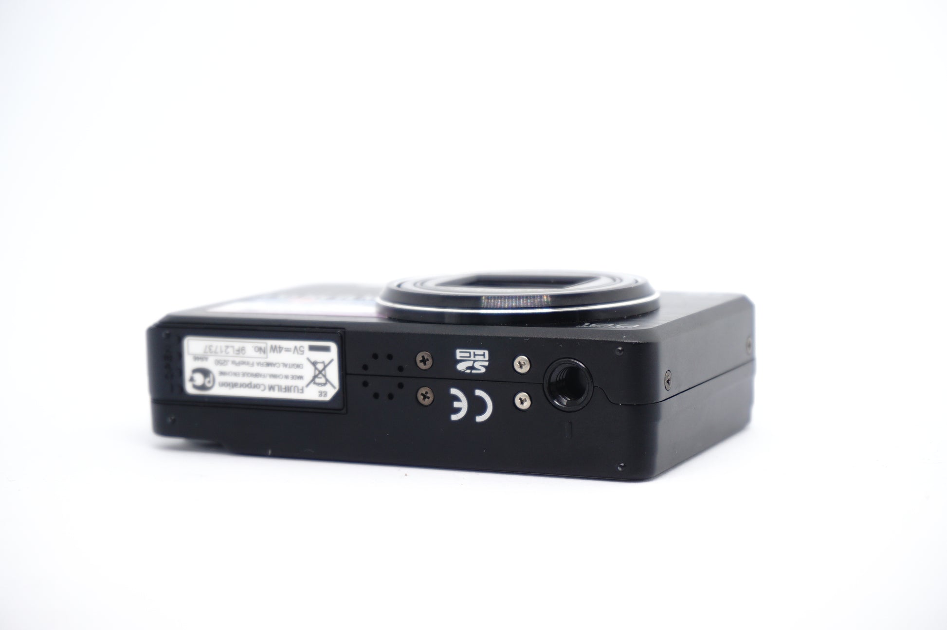 Fujifilm FinePix J250 Black Digital Camera underneath view