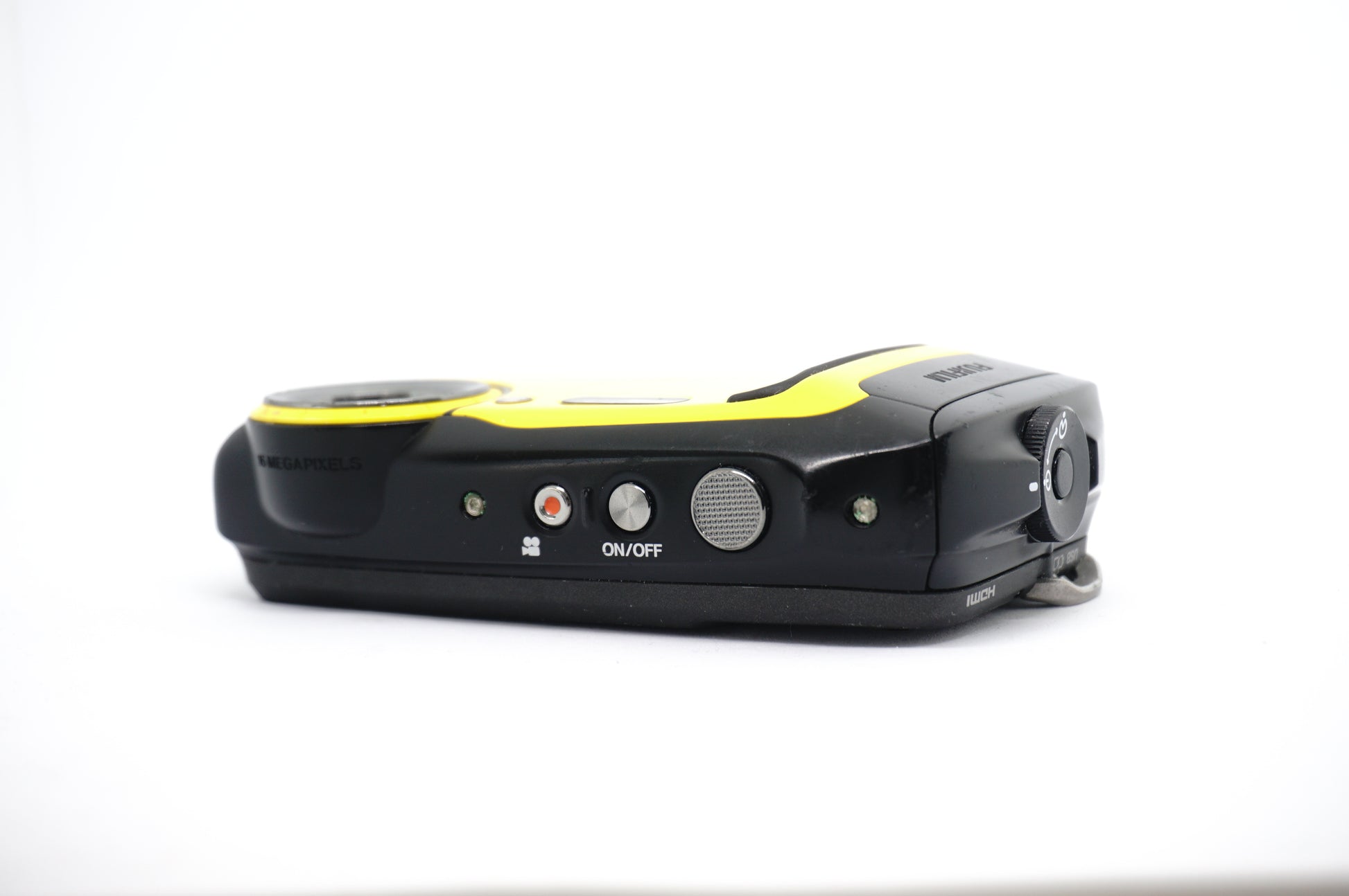 Fujifilm XP Yellow Rugged Digital Camera top view