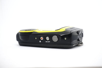 Fujifilm XP Yellow Rugged Digital Camera top view