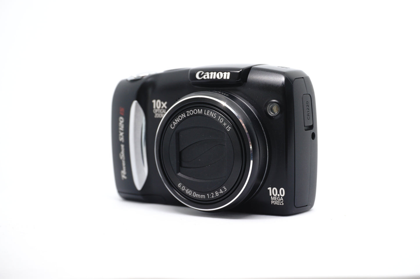 Canon Black 10x Zoom Compact Digital Camera front view