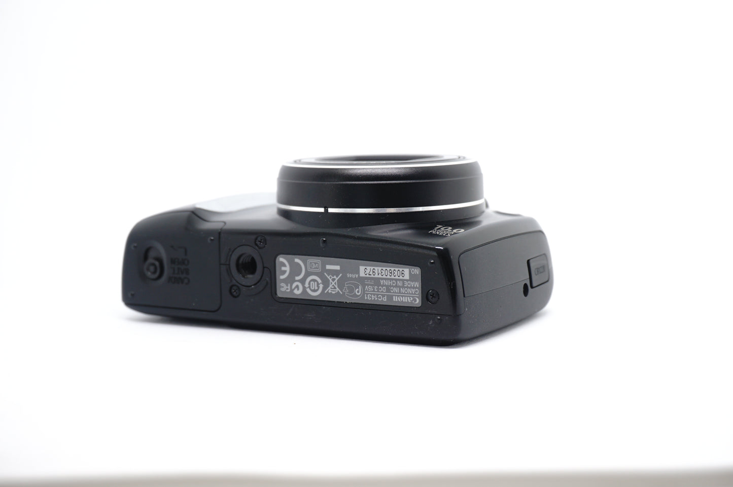 Canon Black 10x Zoom Compact Digital Camera underneath view