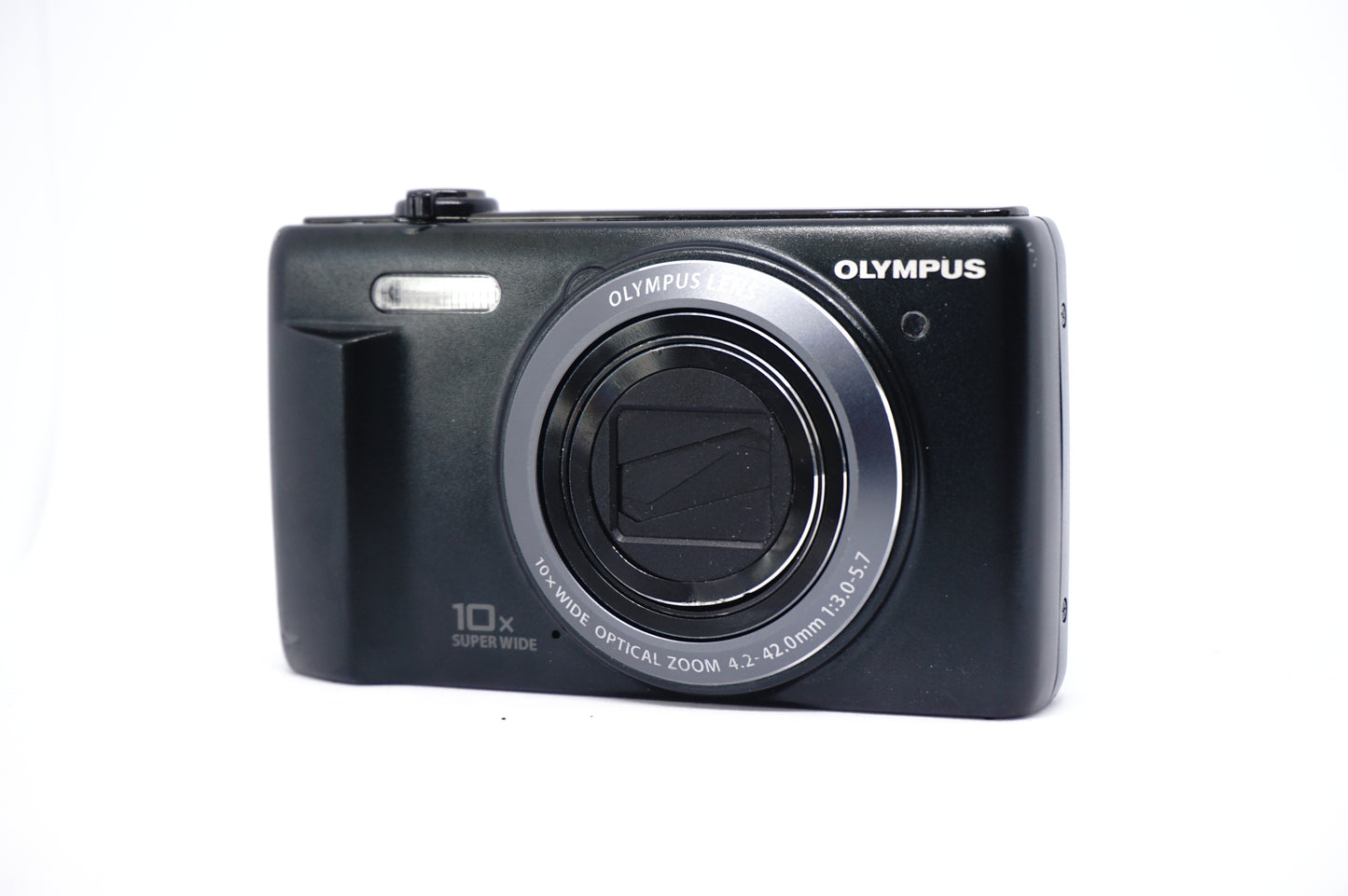 Olympus Black 10x Compact Digital Camera front view