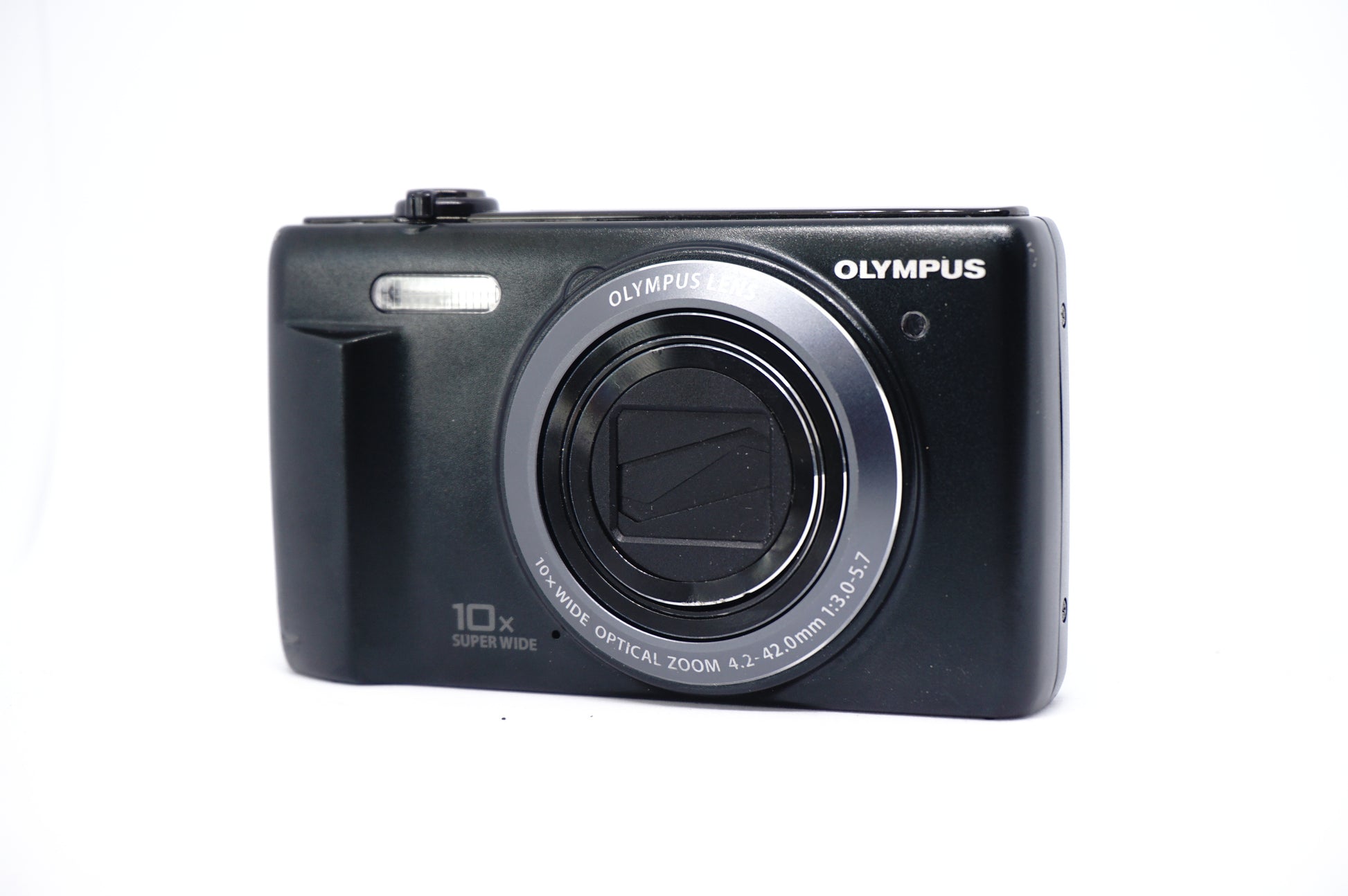 Olympus Black 10x Compact Digital Camera front view