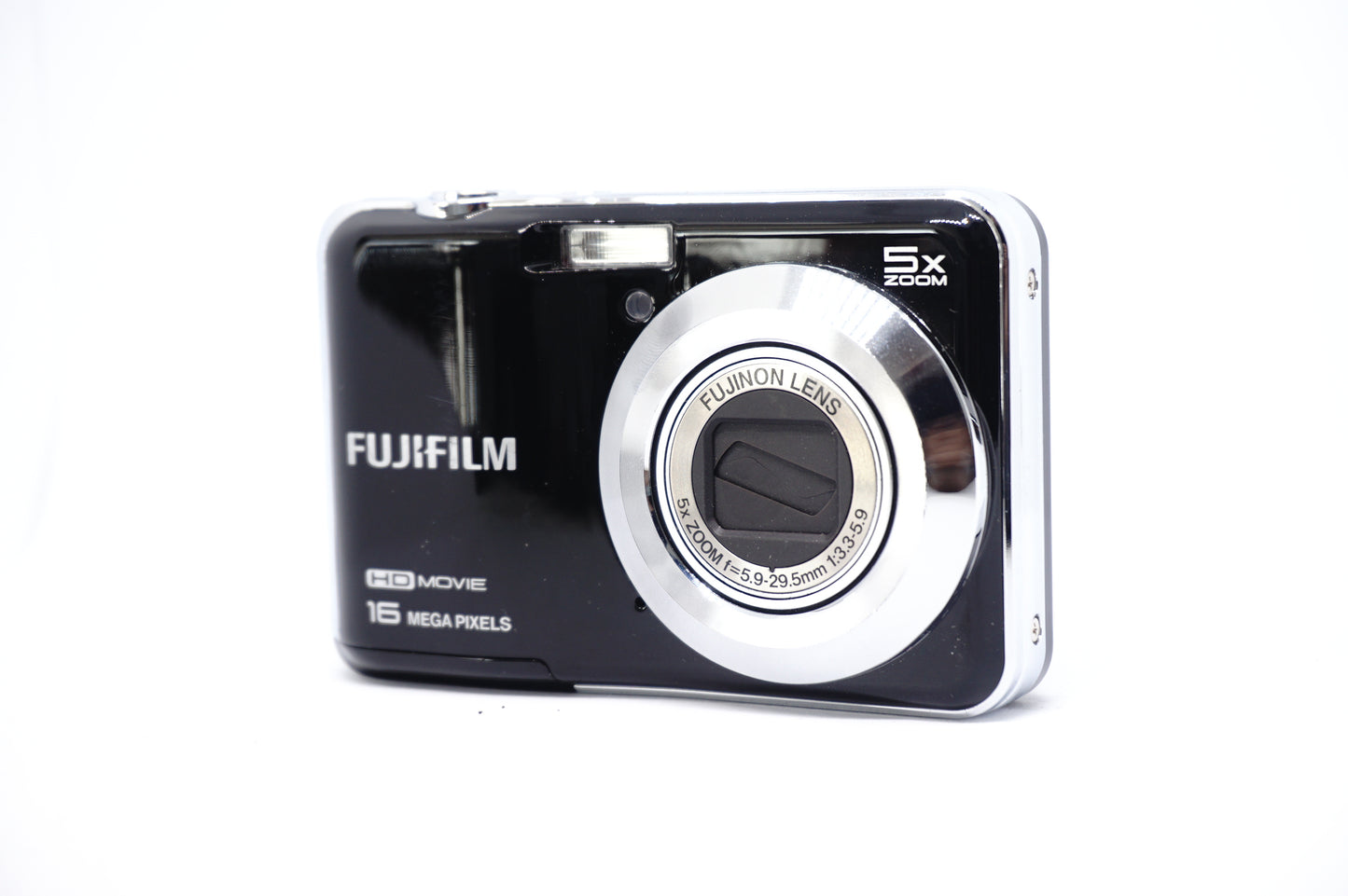 Fujifilm Black Silver-Ring 12MP Compact Digital Camera 2 front view