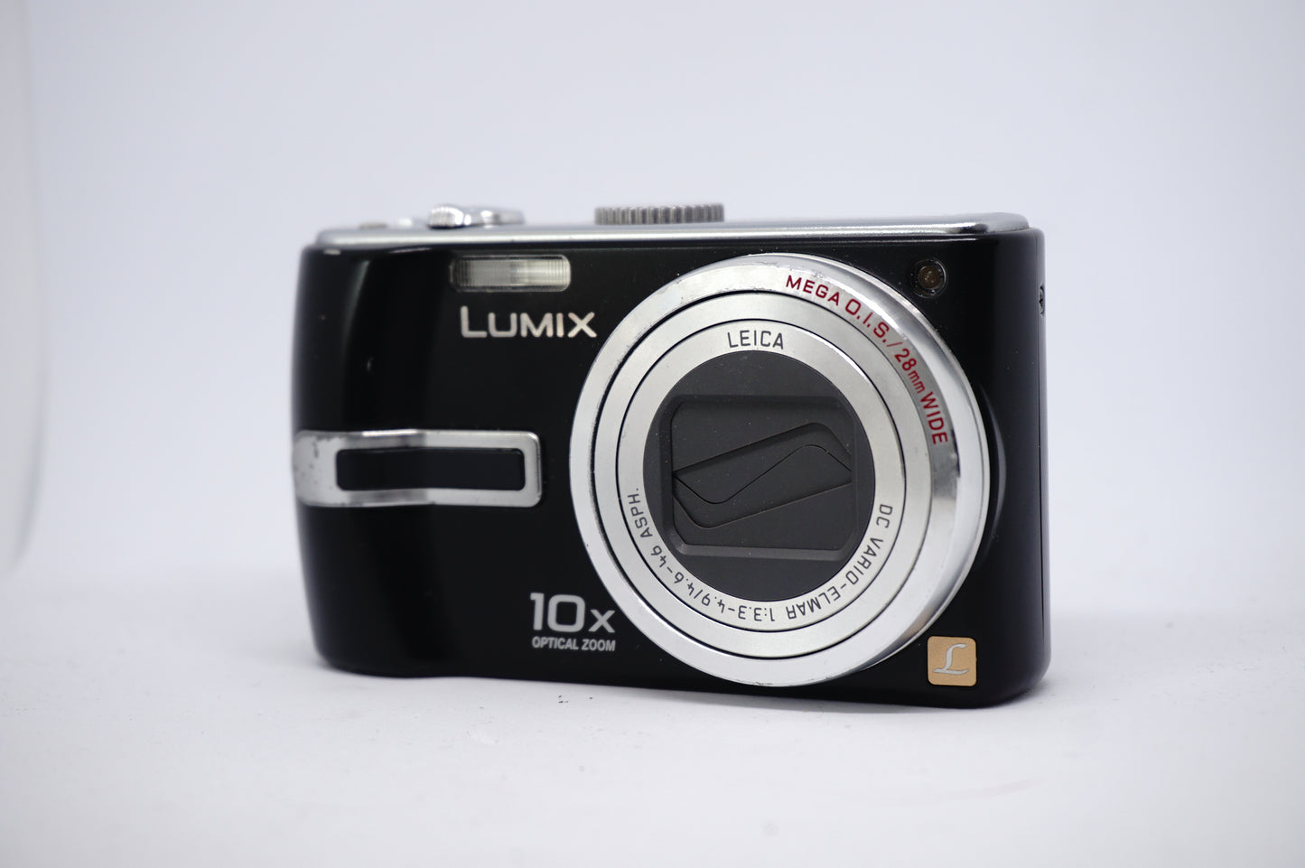 Panasonic Lumix Black 10x Compact Digital Camera front view