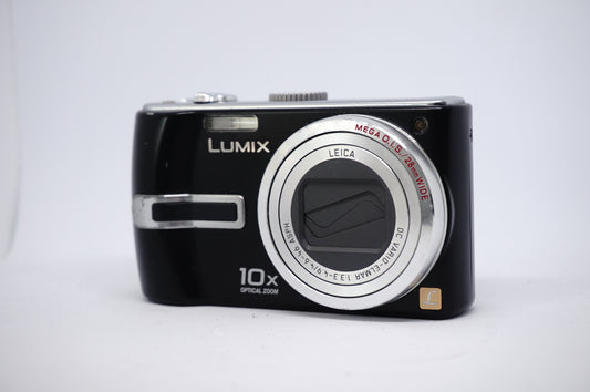 Panasonic Lumix Black 10x Compact Digital Camera front view