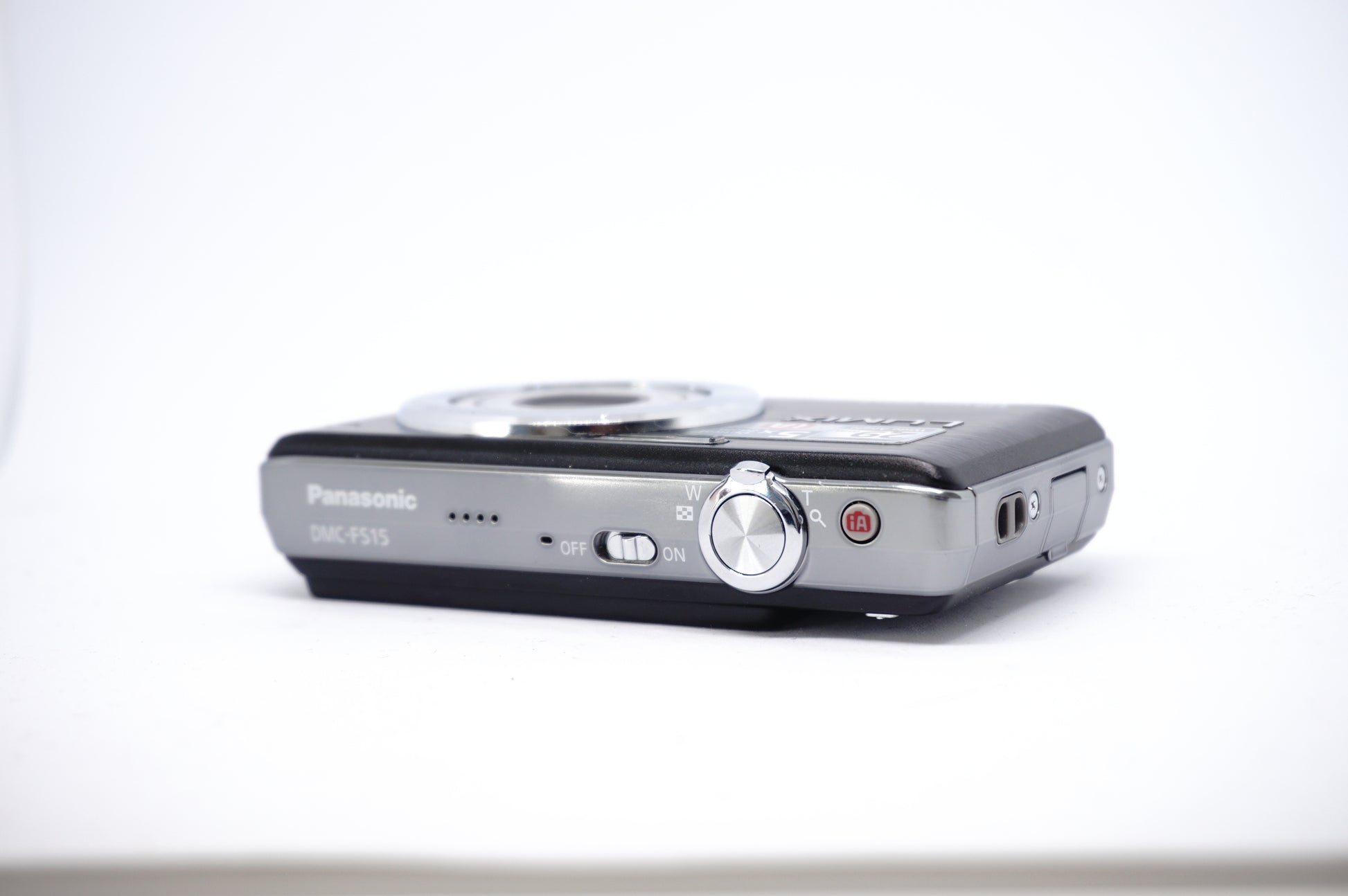 Panasonic Lumix Black 5x Compact Digital Camera top view