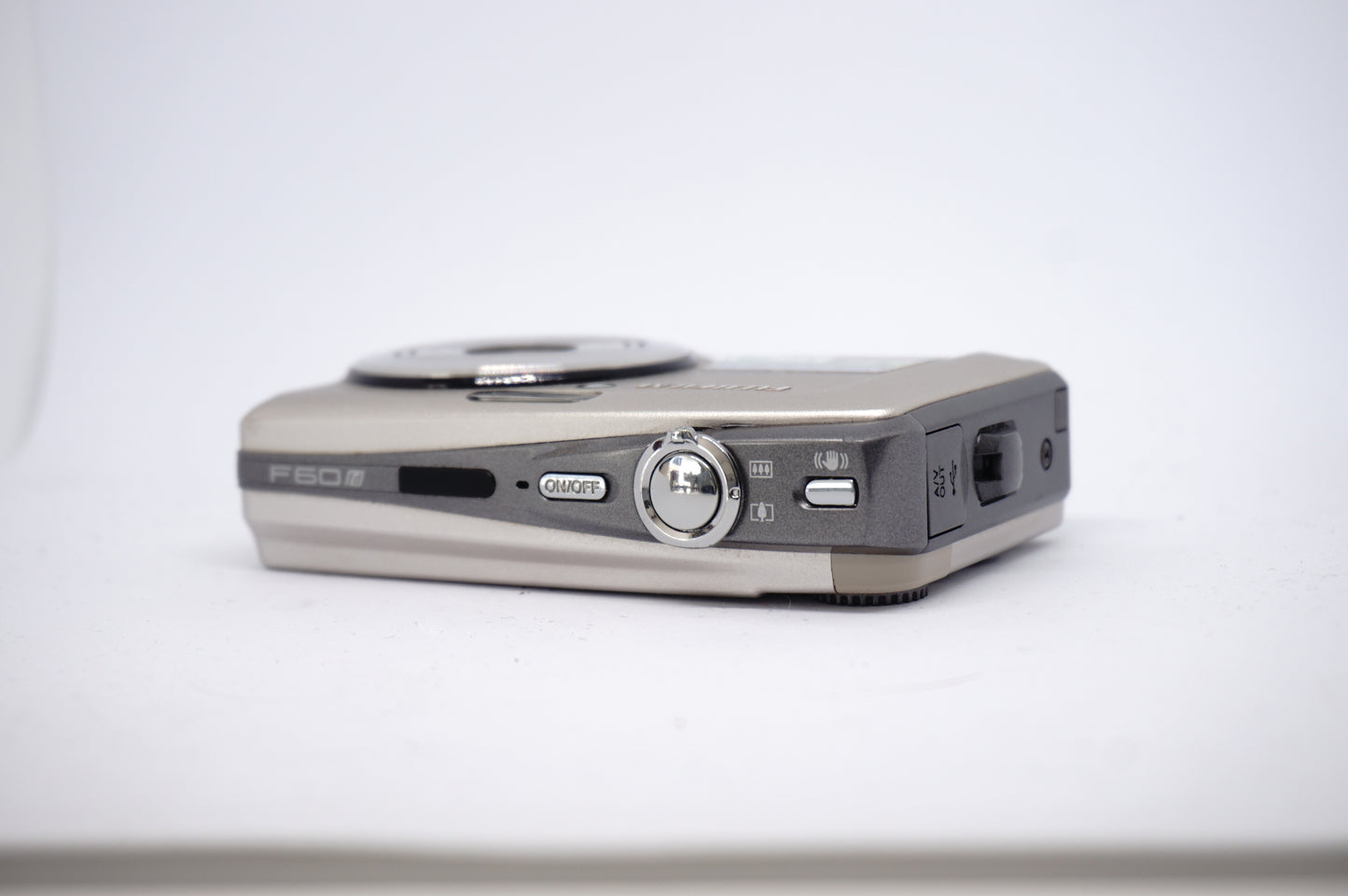 Fujifilm Silver 10MP Compact Digital Camera top view