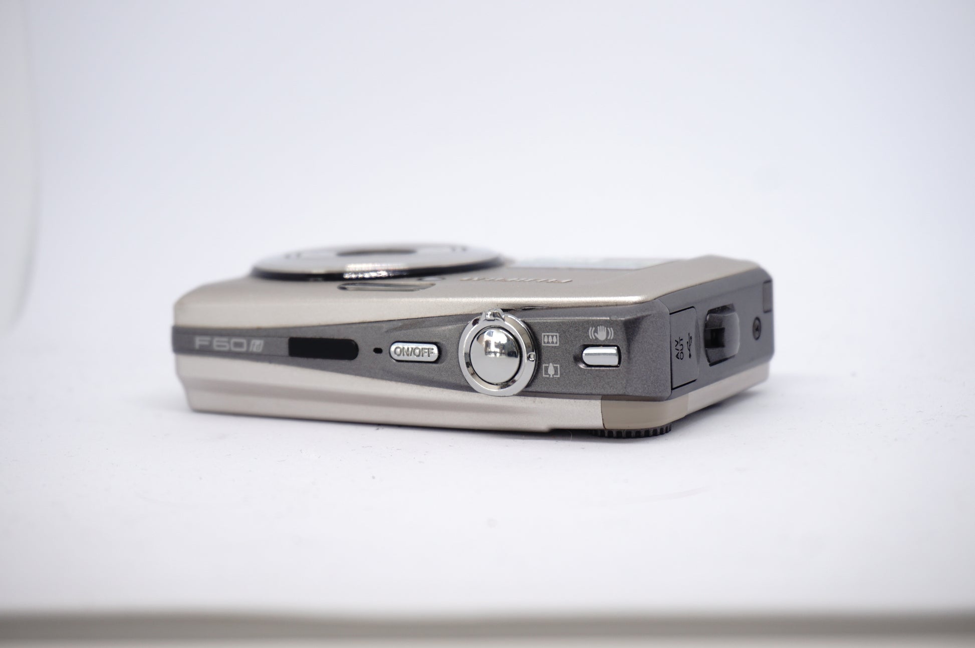 Fujifilm Silver 10MP Compact Digital Camera top view