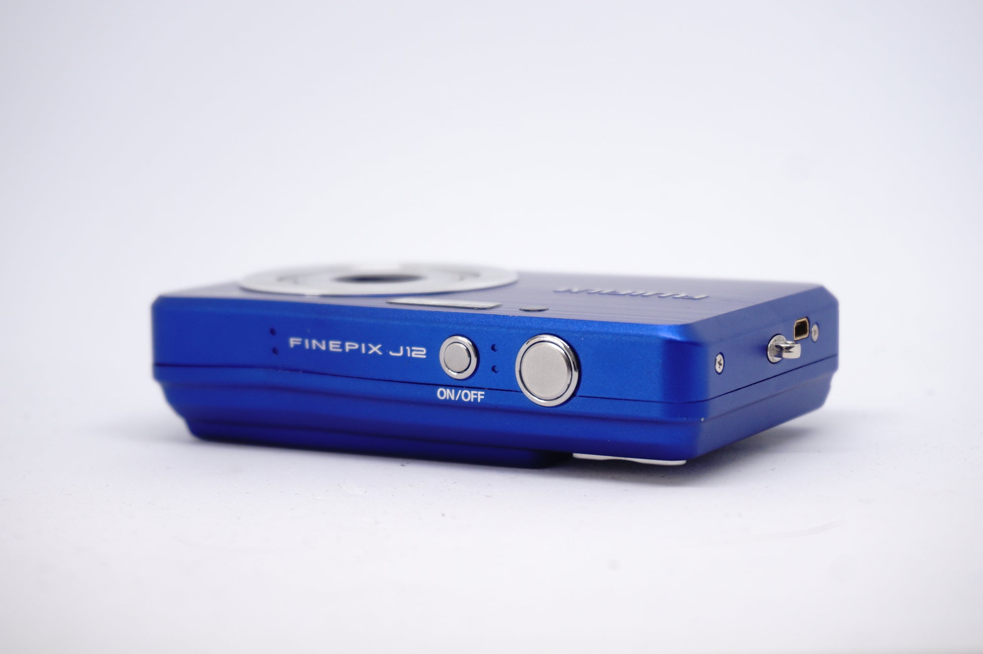 Fujifilm Blue 8.2MP Compact Digital Camera top view