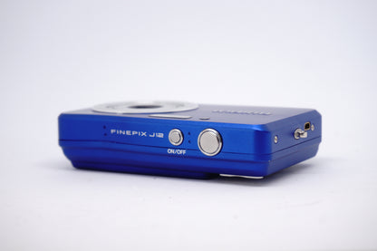 Fujifilm Blue 8.2MP Compact Digital Camera top view