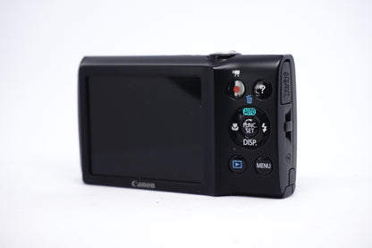 Canon Black 5x 16MP Compact Digital Camera back view