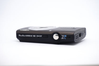 Canon Black 5x 16MP Compact Digital Camera top view