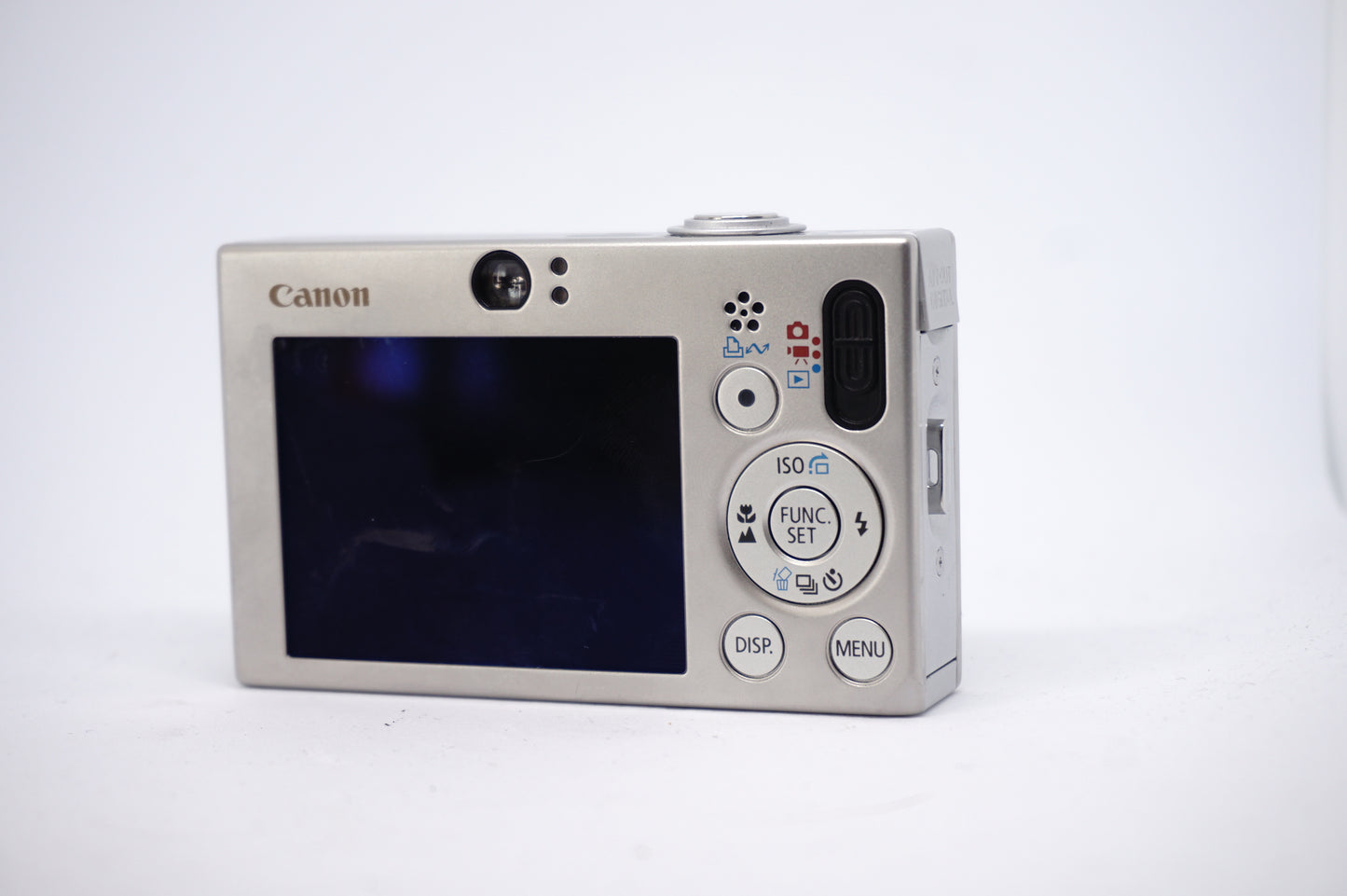 Canon IXUS Silver 7.1MP Compact Digital Camera back view
