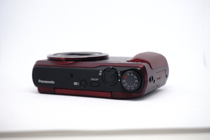Panasonic Lumix Red 20x Compact Digital Camera top view