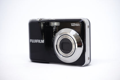 Fujifilm Black Silver-Ring 12MP Compact Digital Camera 3 front view