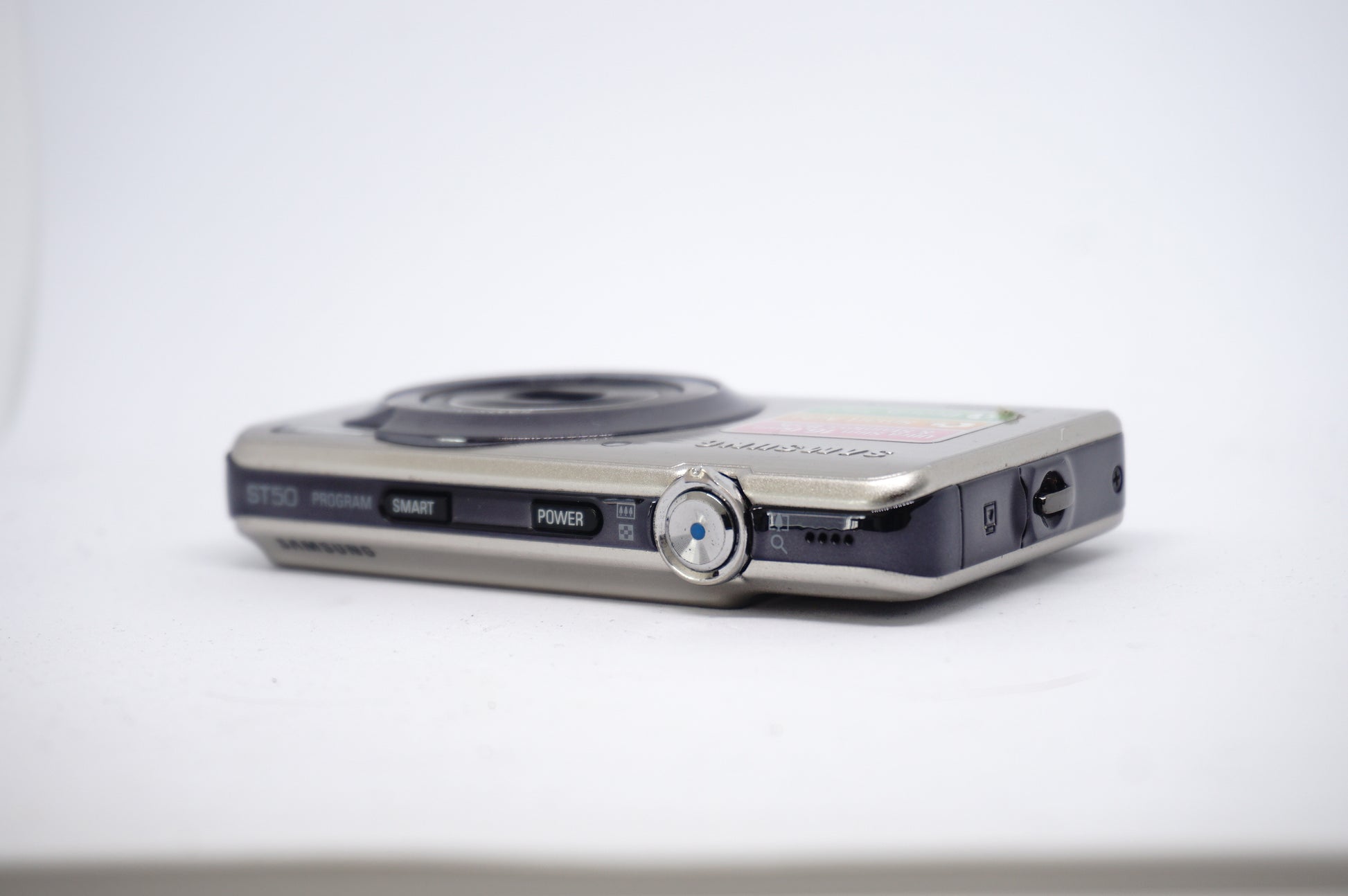 Samsung Silver 12.2MP Compact Digital Camera top view