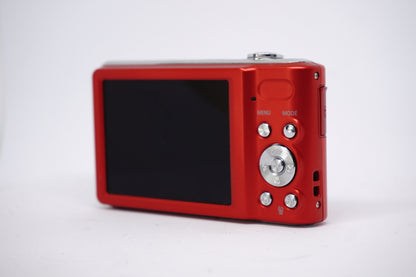Samsung Red 7x Compact Digital Camera back view