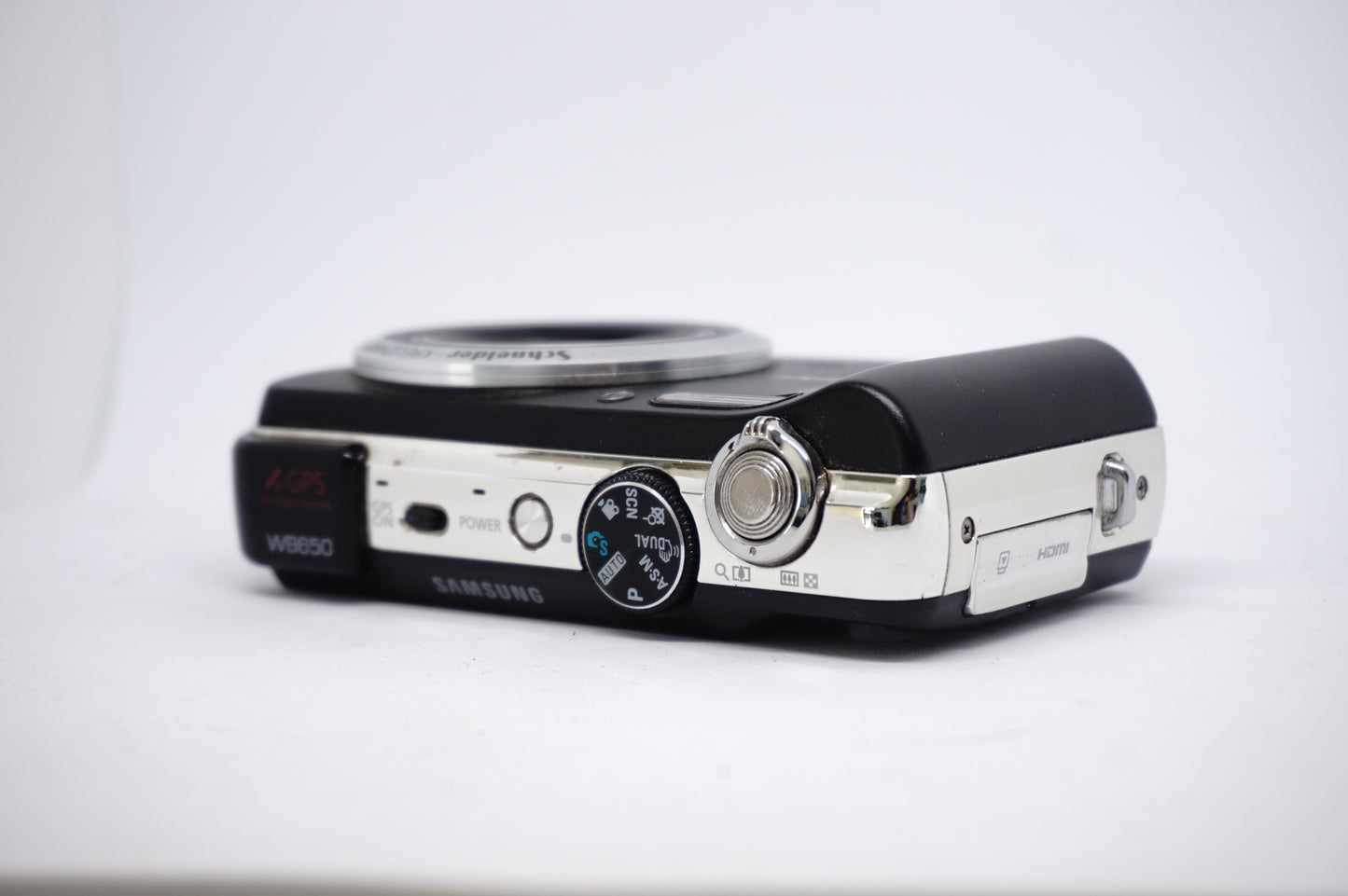 Samsung Black 15x Compact Digital Camera top view
